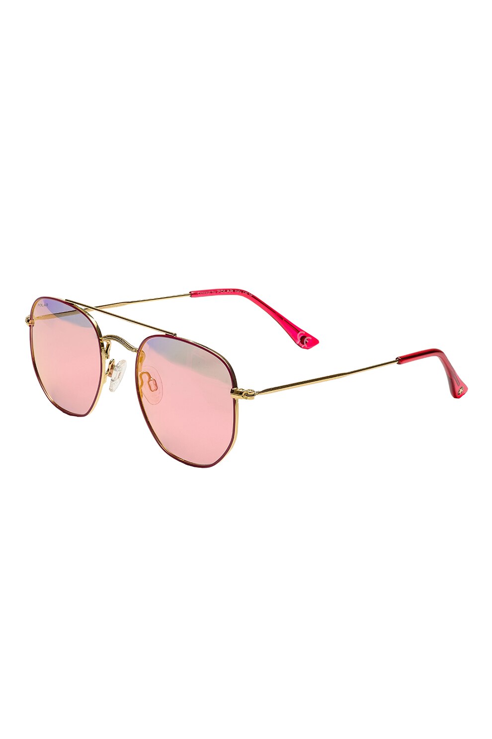 POLAR, Ochelari de soare unisex aviator Dakota, Auriu/Roz, 52-22-145 Standard