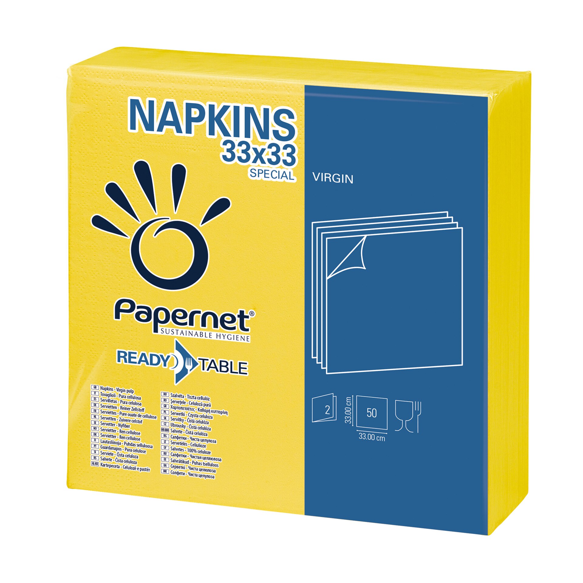 Salfetki Papernet Celuloza Dvuplastovi Zhlti 33 X 33 Cm 50 Broya Emag Bg