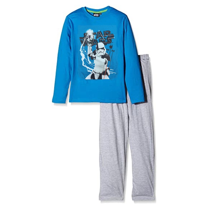 Детска пижама Star Wars 193504077-AZ2198, Две части, Памук, Син/Сив, 110/116 см