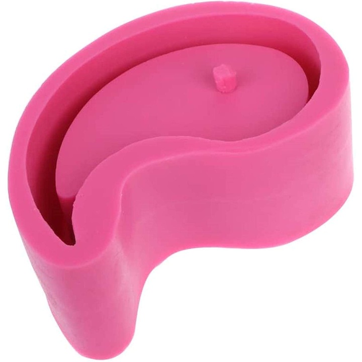 Mulaj din silicon pentru mini ghivece de flori, forma S/Ing, dimensiune mulaj 14.8*9.3 cm, DIY