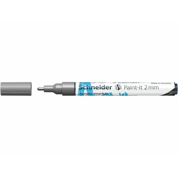 Marker cu vopsea acrilica Paint-It 310 2 mm Schneider Argintiu Marker cu vopsea acrilica Paint-It 310 2 mm Schneider Argintiu