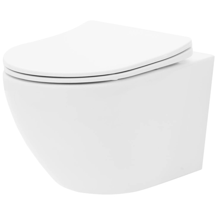 Vas Wc, Rea Carlo Mini Basic suspendat, alb lucios