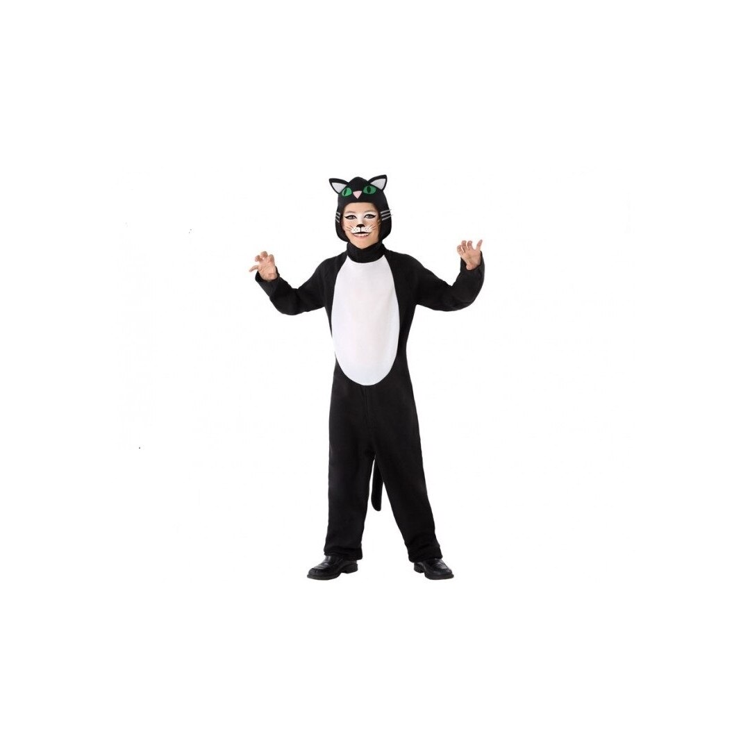 Costum serbare copii Motan, alb cu negru, 3-4ani