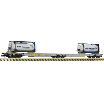 Vagon Dublu Articulat de Transport Semiremorci T2000 Tanktainer, scara N Vagon Dublu Articulat de Transport Semiremorci T2000 Tanktainer, scara N