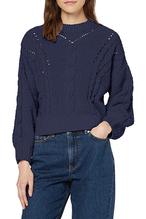 Pulover de dama, Find, Poliester, Marime L, Albastru inchis