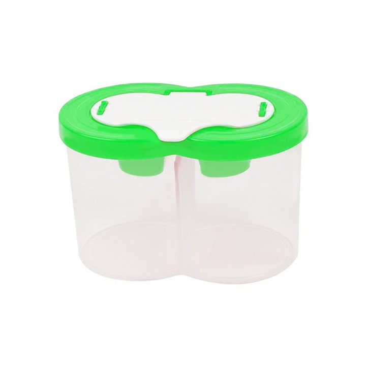 Чашка за рисуване, 10 x 6.2 x 6см, двойна, с капаче, зелен