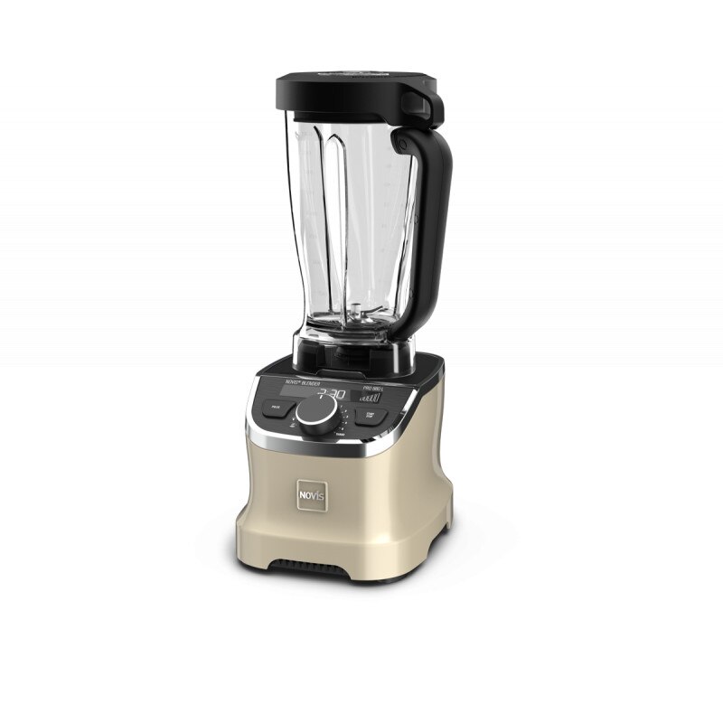 Blender profesional, Novis, ProBlender 880L, 6 viteze, silentios, sistem de siguranta Wireless, recipient din Tritan fara BPA, capacitate 1.9 L, motor puternic 30.000 rpm, putere 1400 W, design elegant, crem