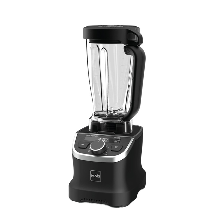 Блендер, Novis, ProBlender 880L, 6 скорости, безшумен, Безжична система за безопасност, Контейнер от тритан без BPA, капацитет 1,9 L, мощен мотор 30 000 rpm, мощност 1400 W, елегантен дизайн, черен мат