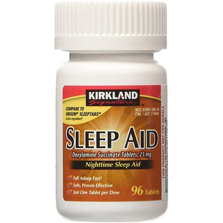 Kirkland Signature SleepAid Étrendkiegészítő, Insomnia kezelés, Doxylamine Succinata, 92tb