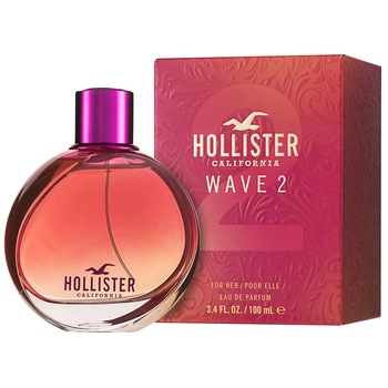 Apa de Parfum Hollister Wave 2 For Her, Femei, 100ml Apa de Parfum Hollister Wave 2 For Her, Femei, 100ml
