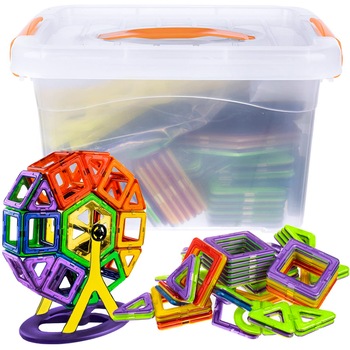 Set Educativ si Creativ Magnetic cu 99 Piese,  Set Educativ si Creativ Magnetic cu 99 Piese,
