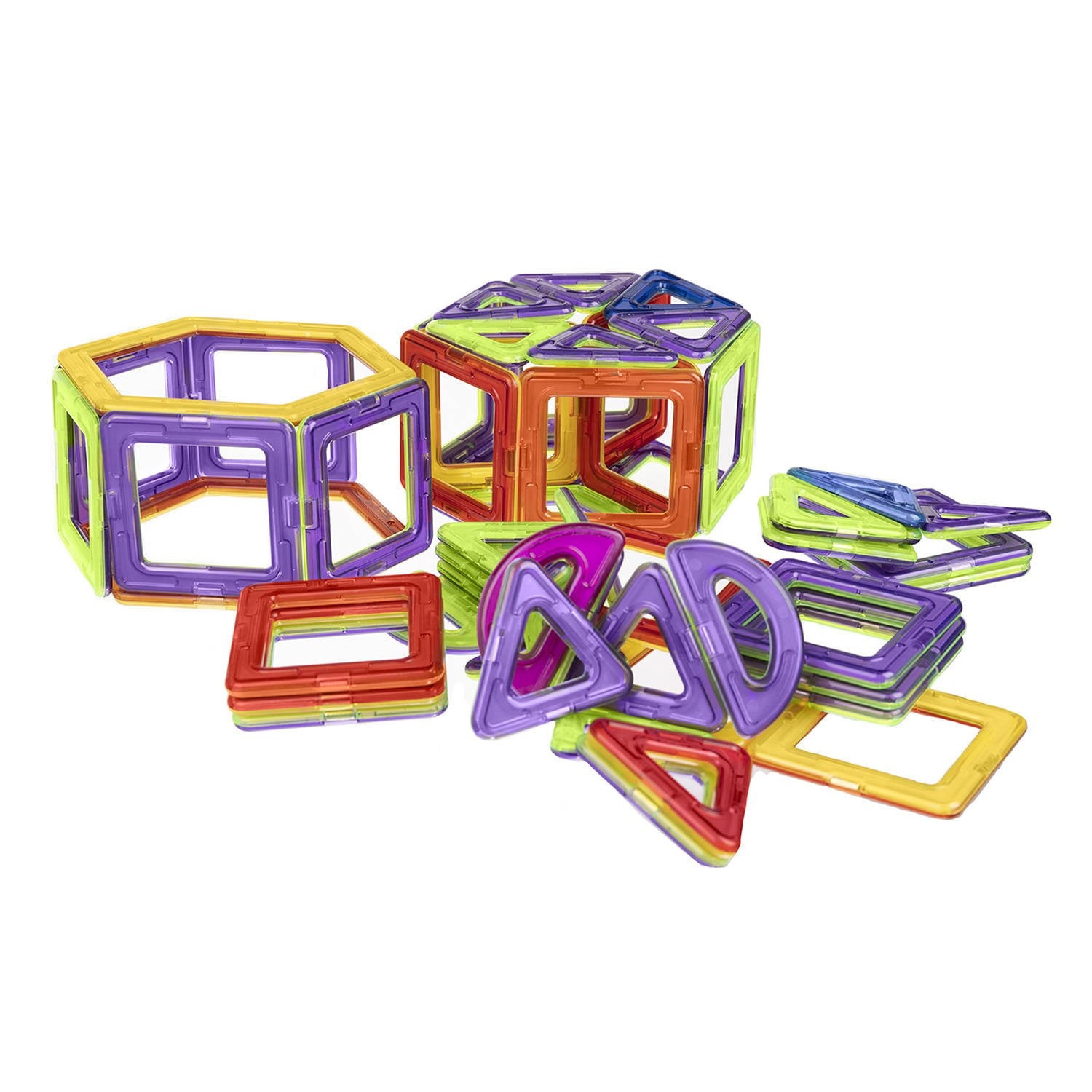Set de Constructie Magnetic cu 99 Piese, Educativ si Creativ, 