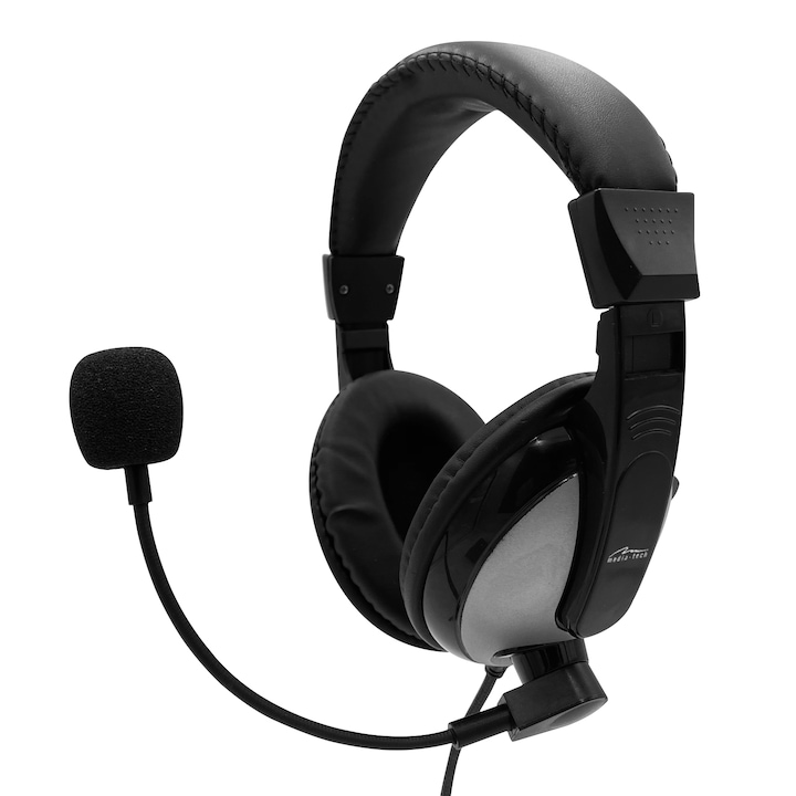 Стерео слушалки Media-tech MT3603 TURDUS PRO, Микрофон, Черен