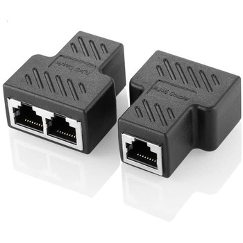 Set 2 splittere Pili-Paradise, RJ45, Ethernet Splitter, LAN, Cat5/Cat6, Negru Set 2 splittere Pili-Paradise, RJ45, Ethernet Splitter, LAN, Cat5/Cat6, Negru