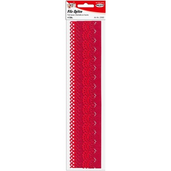 Set accesorii creatie, dantela fetru, 2.4/3.0x29.5cm, 1mm, 4 buc, rosu/bordo, Meyco Set accesorii creatie, dantela fetru, 2.4/3.0x29.5cm, 1mm, 4 buc, rosu/bordo, Meyco