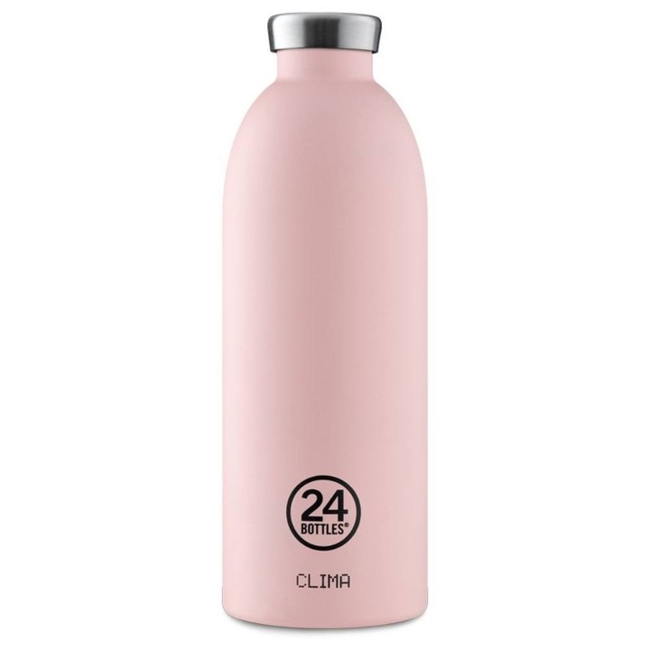 Sticla 24Bottles Clima Bottle Stone Finish Dusty Pink 850ml