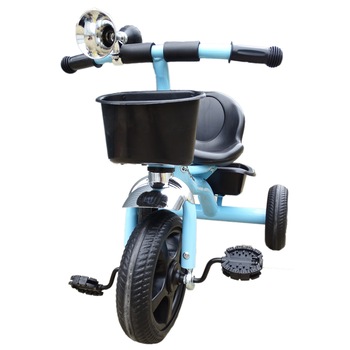 Tricicleta Salamandra Kids cu Pedale, Claxon si Cosulet, Albastru Tricicleta Salamandra Kids cu Pedale, Claxon si Cosulet, Albastru