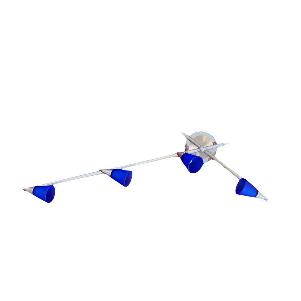 Plafoniera 4 abajur mov cu doua brate