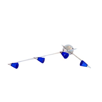 Plafoniera 4 abajur mov cu doua brate Plafoniera 4 abajur mov cu doua brate