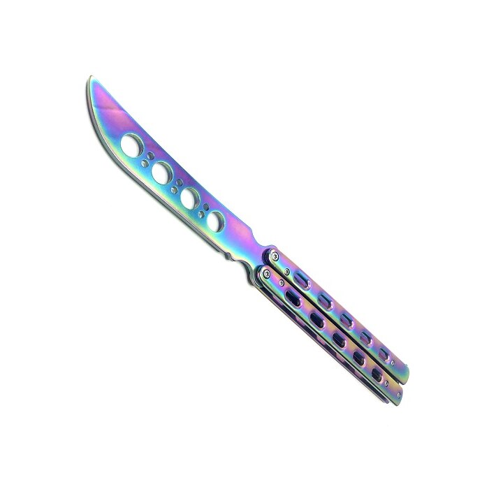 Briceag Butterfly Balisong pentru antrenament 27.5 cm Fade cu husa neagra