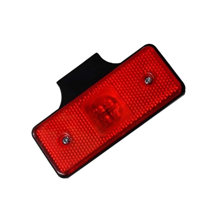 Lampa laterala cu 4 led si suport de prindere, 12v-24v lumina rosie