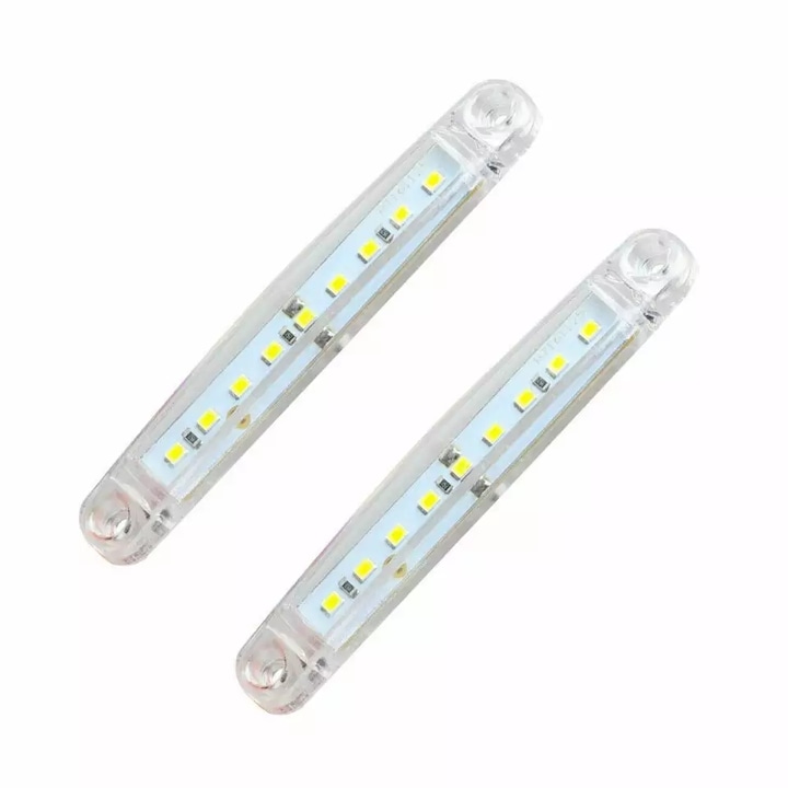 Led Vízálló LED lámpa, 12-24V, 9 smd, Fehér fény