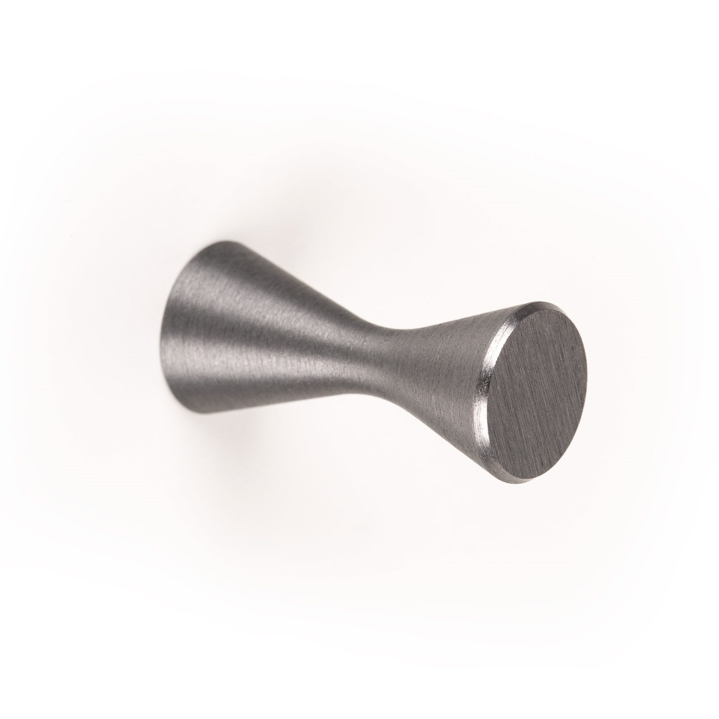 Buton pentru mobila Diabolo, finisaj gri periat, D13.5 mm