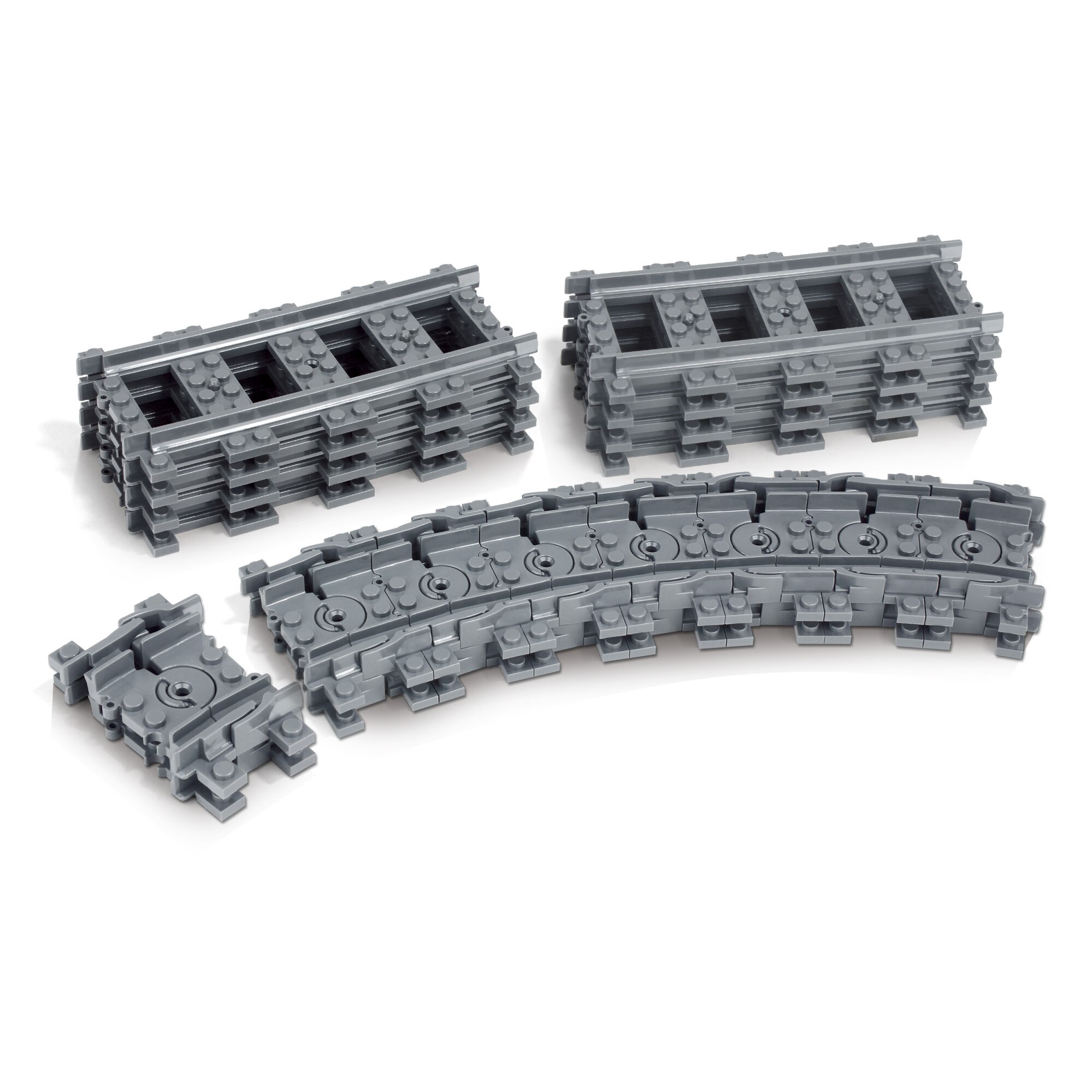 Set extensie sine pentru Tren, Modulara, 24 Piese, Gri, 25x20x5 cm