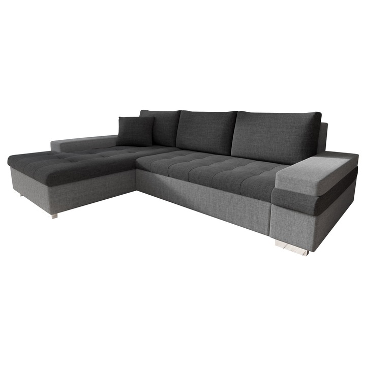 Coltar rabatabil Kanton Mini, MIRJAN24, gri / grafit, 274x182x83 cm