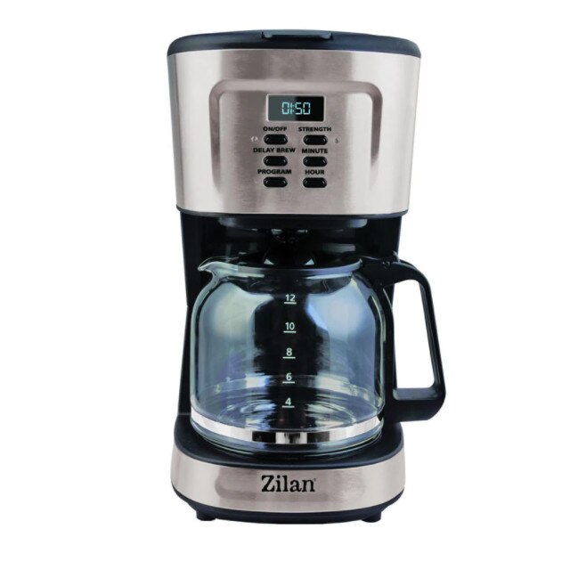 Filtru de Cafea, Putere 900W, Capacitate 1.5l, Rezervor Gradat, Functie de pastrare a temperaturii, Filtru detasabil, Afisaj LED, Programare/Amanare, Inox, Argintiu