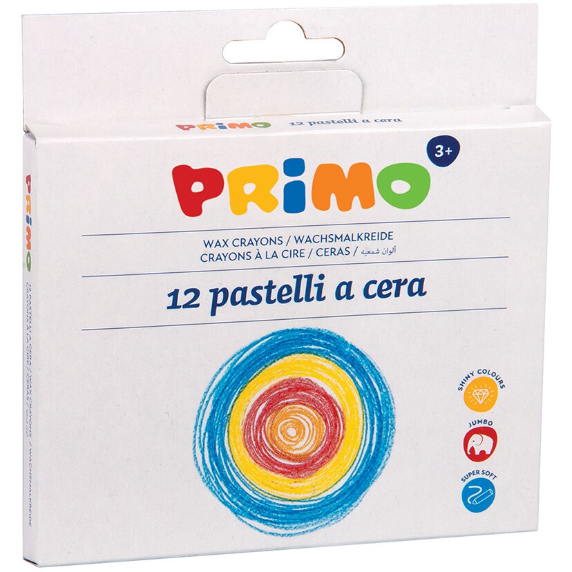 Creioane cerate Primo, scurte, 12 buc/set