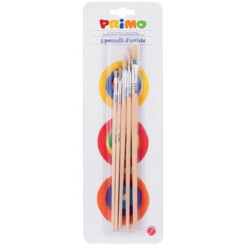 Pensule Primo, varfuri drepte, numerele 0, 2, 4, 6, 8, 5buc/set Pensule Primo, varfuri drepte, numerele 0, 2, 4, 6, 8, 5buc/set