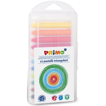Creioane cerate supersoft Primo, inaltime 85 mm, in cutie de plastic, 12 buc/set Creioane cerate supersoft Primo, inaltime 85 mm, in cutie de plastic, 12 buc/set