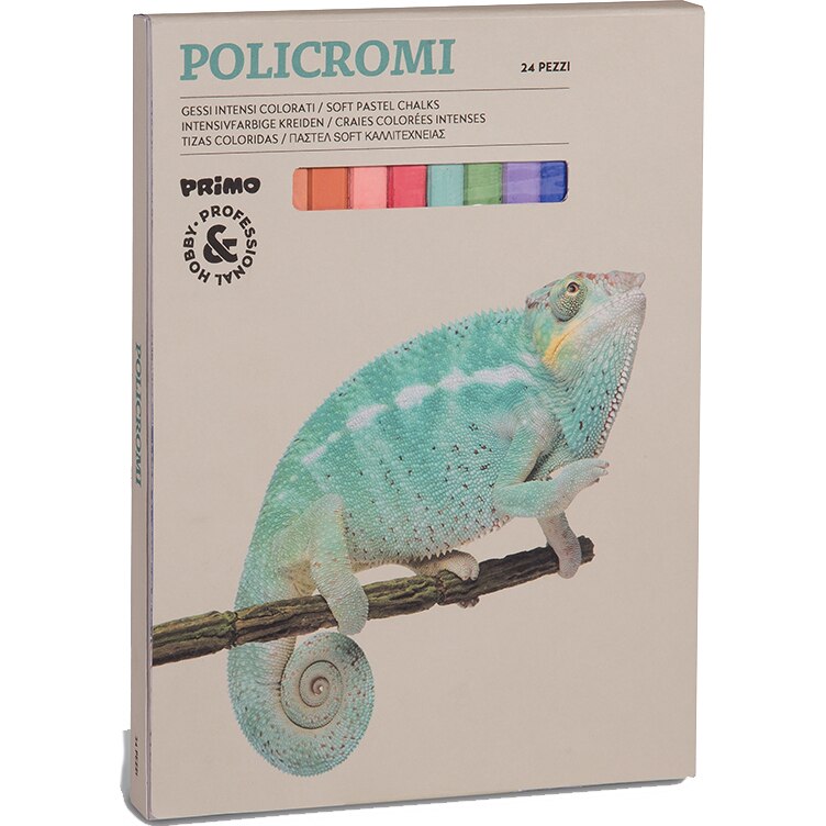 Creta culori pastelPrimo, sectiune patrata, dimensiuni 13x13x80 mm, 24 buc/set