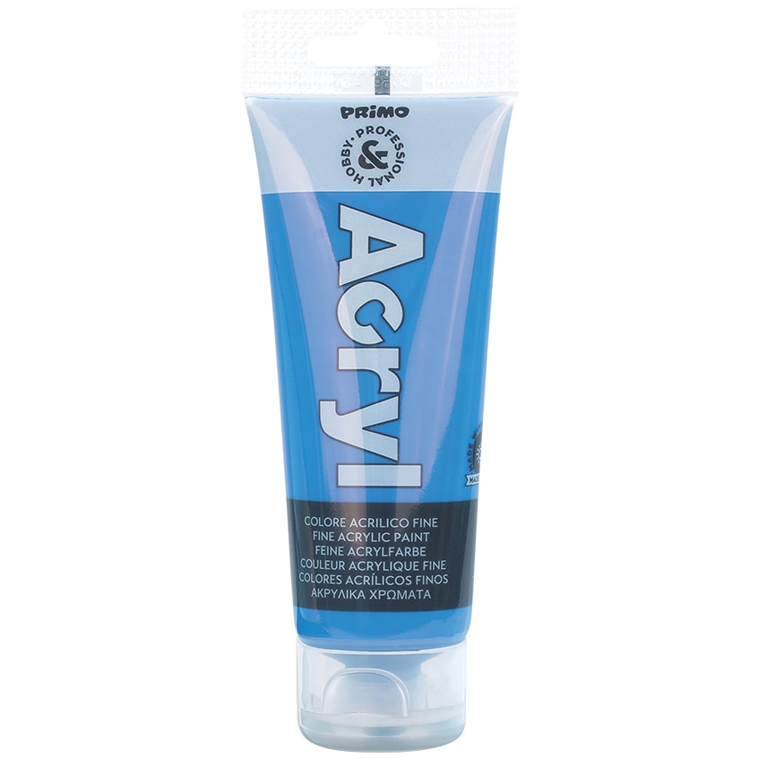 Tempera acrilica Primo, 75 ml/tub albastru marin