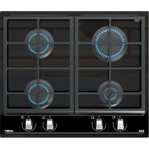 Plita Incorporabila Teka GZC 64300, Gaz, 4 zone de gatit, 60 cm, Negru