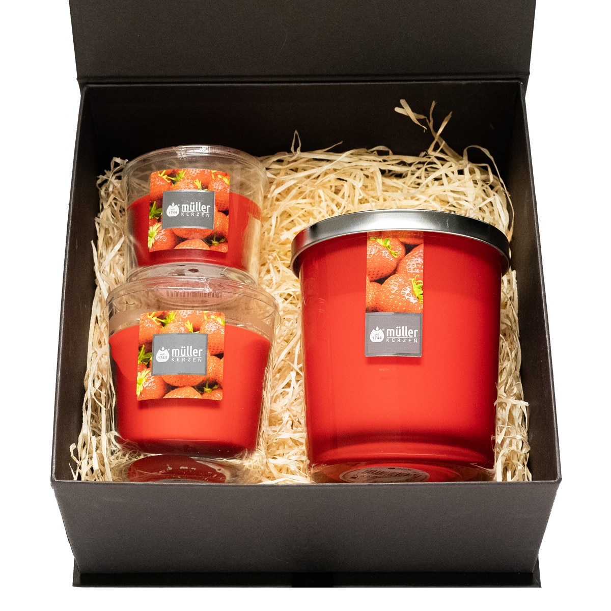 Set 3 lumanari cadou Magic strawberry Love