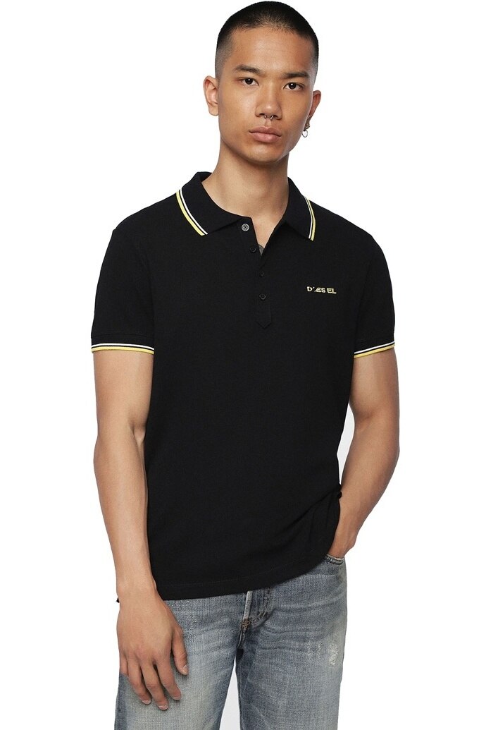 Tricou Polo Barbati Diesel T-Randy-Broken Polo 00SI290MXZA900, Negru