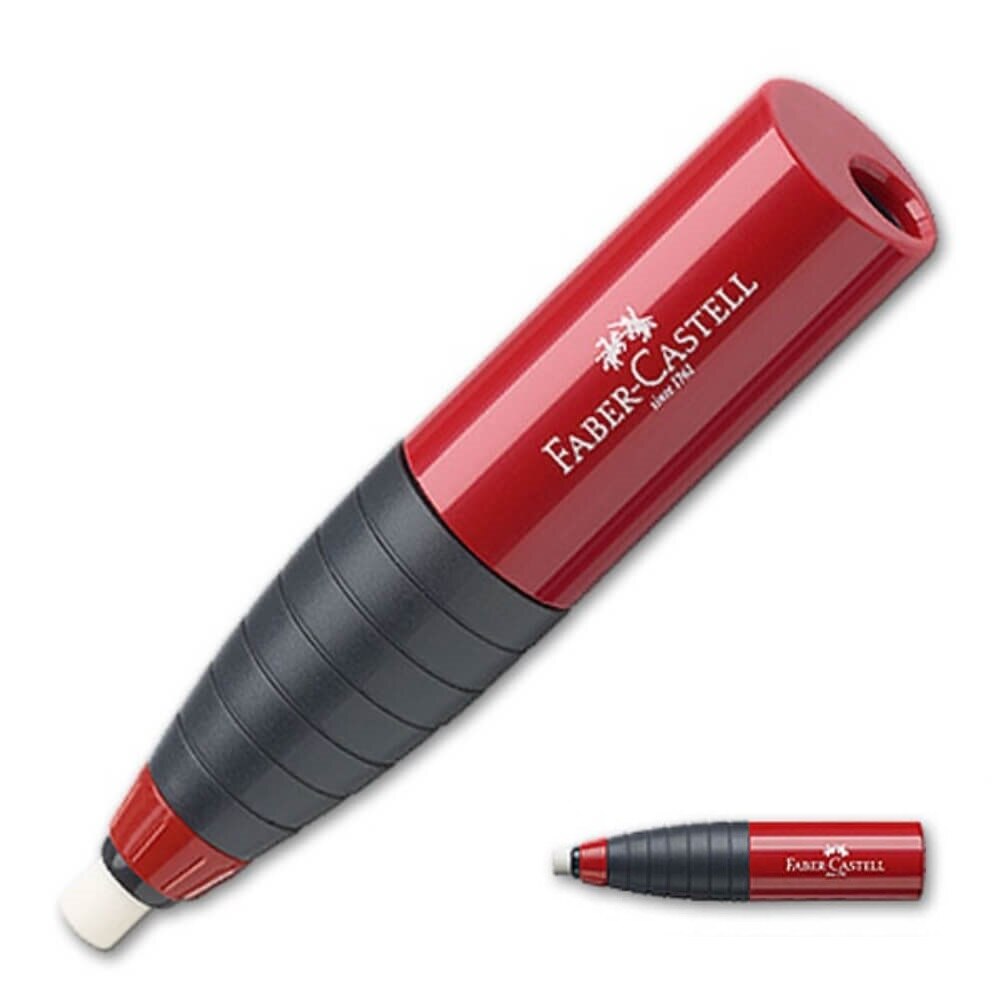Ascutitoare cu Radiera Faber – Castell, Rosu