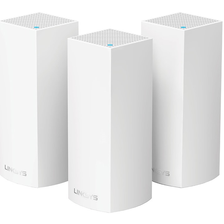 Linksys WHW0303-EU Wi-Fi Mesh rendszer, AC2200, Tri-Band Gigabit, MU-MIMO, teljes lefedettség