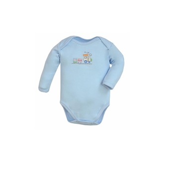 Body cu maneca lunga pentru baieti Koala Train A01-091AB, Albastru 54123 Body cu maneca lunga pentru baieti Koala Train A01-091AB, Albastru 54123