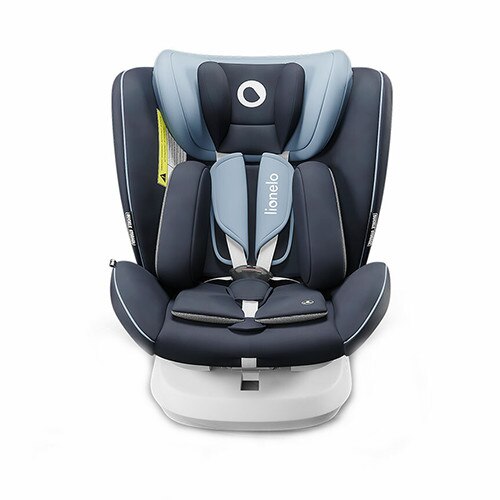 Scaun auto, Lionelo, Bastiaan One, Pozitie de somn, Protectie laterala, Rotire 360 grade, Top Tether, 0-36 Kg, cu Isofix, Albastru