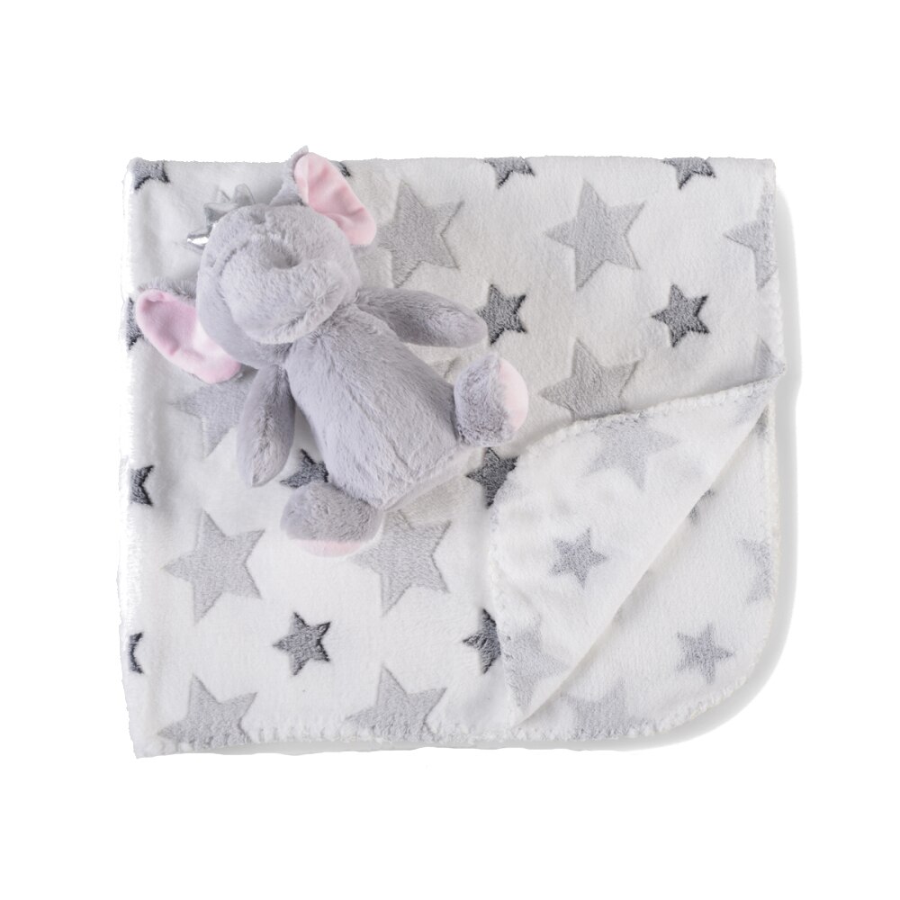 Set paturica si jucarie de plus Cangaroo Stuffed Elephant