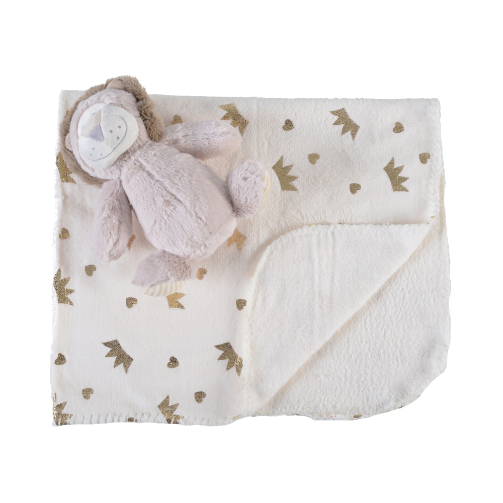 Set paturica si jucarie de plus Cangaroo Stuffed Lion