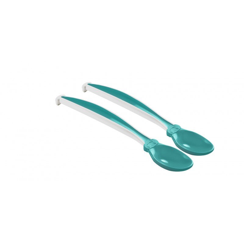 Set 2 lingurite cu varf moale Thermobaby-Emeraude