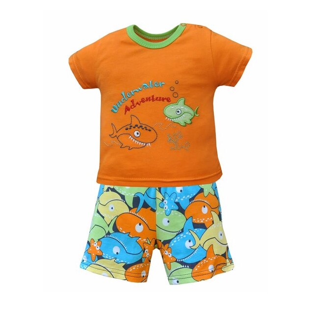 Compleu 2 piese de vara pentru baieti Koala Nemo 03-680P, Portocaliu 11208