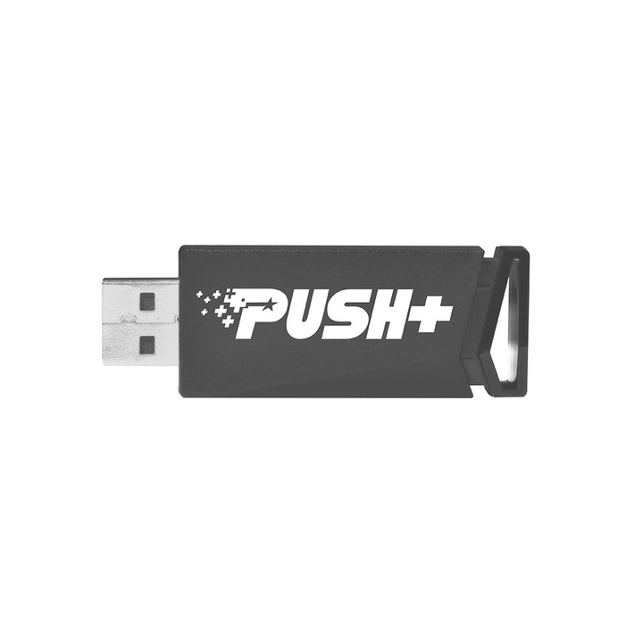 Patriot Push + USB memória 3.2, 64 GB, kis profil, fekete