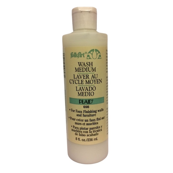Lac Wash Medium care se amesteca cu vopsea acrilica, 236ml, Plaid, FolkArt