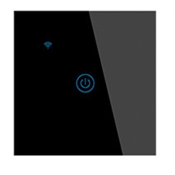 Comutator senzor WiFi pentru iluminat, unic, 1 A, sticla, negru Comutator senzor WiFi pentru iluminat, unic, 1 A, sticla, negru