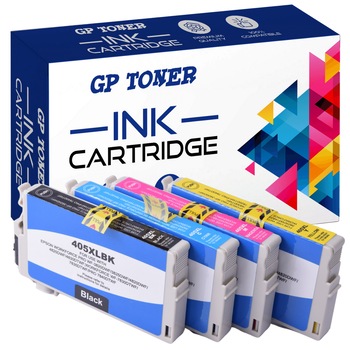 Set 4 cartuse de cerneala, GP Toner, Compatibil cu Epson 405 XL WorkForce Pro/ WF 3830/ 4820/ 4825/ 4830/ 7830/ 7835/ 7840, Multicolor Set 4 cartuse de cerneala, GP Toner, Compatibil cu Epson 405 XL WorkForce Pro/ WF 3830/ 4820/ 4825/ 4830/ 7830/ 7835/ 7840, Multicolor